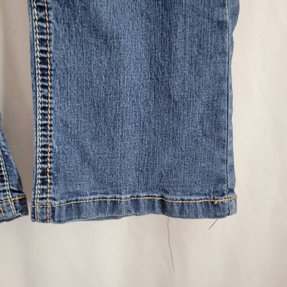 Wallflower Jeans Denim Junior 5 bling BOHO Y2K rhinestone embroidered distressed - Picture 3 of 10